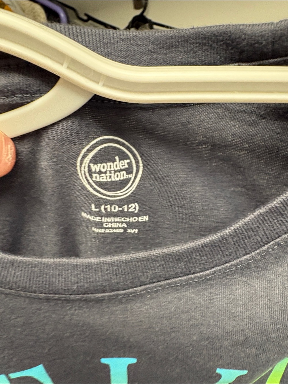 wonder nation Dark Gray Kids Graphic Tee with Teal and Lime Accents